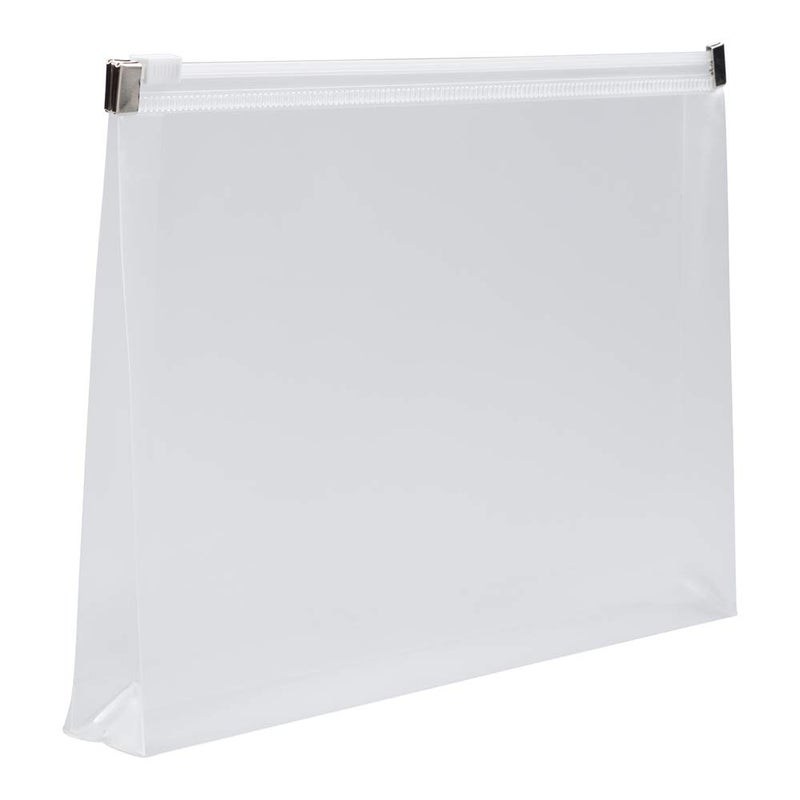 JAM Paper أظرف بلاستيكية من JAM PAPER مع إغلاق بسحاب - صغيرة - 4 1/2 × 6 1/2 - شفافة - 12/عبوة - Image 2